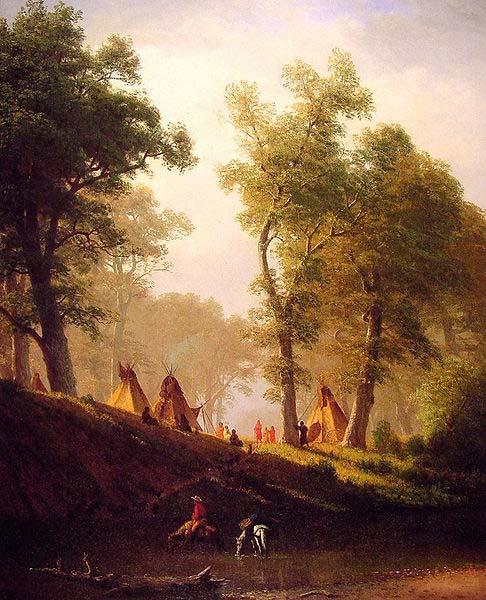 Albert Bierstadt The Wolf River, Kansas oil painting image